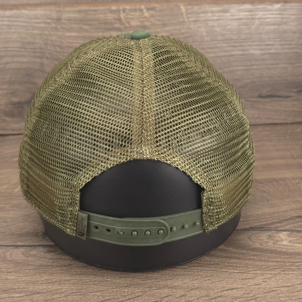 The North Face Hat Cap Snap Back Green Men Get Lost Hiking Mesh Trucker Hat Cap